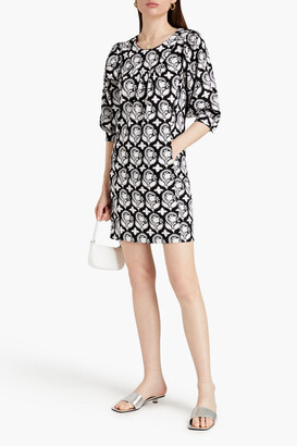 Diane von Furstenberg Noelle printed cotton and silk-blend jersey mini dress