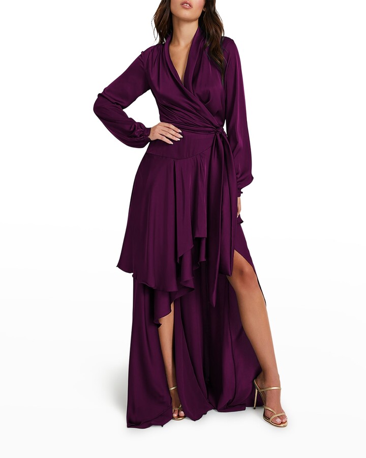 Long Sleeve Purple Maxi Dress | Shop ...