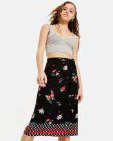 Thumbnail for your product : Topshop Border Wrap Midi Skirt