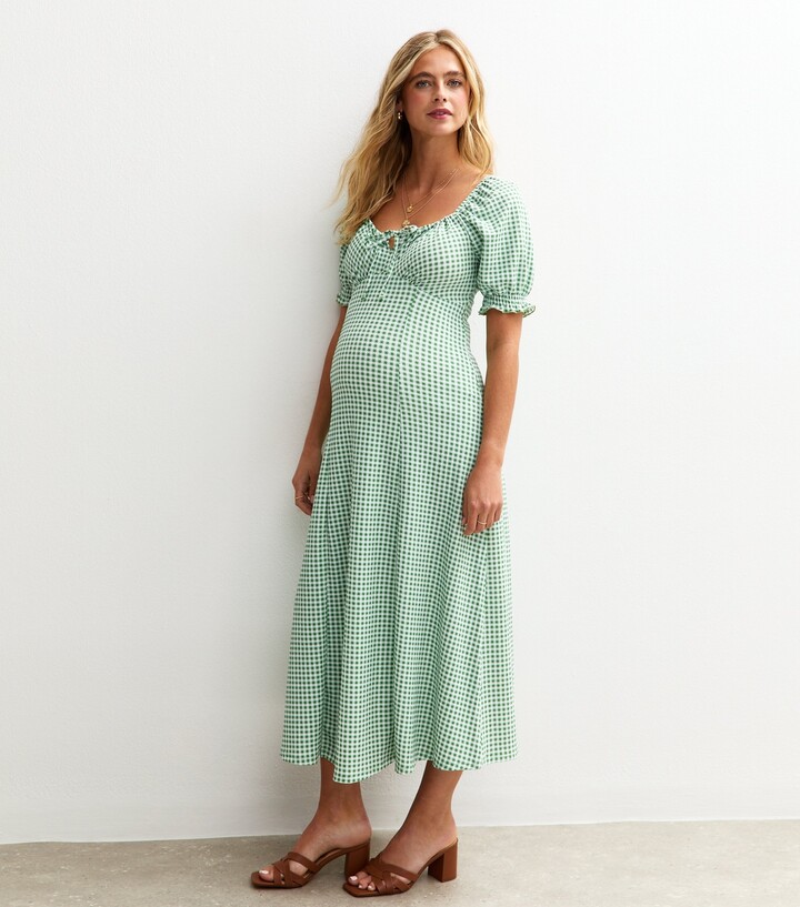 Linen Dress Green Milkmaid Dress New Look Women's Maternity Green