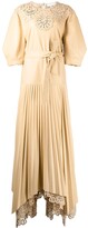 Thumbnail for your product : Jonathan Simkhai Kali lace-collared pleated dress