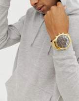 Thumbnail for your product : ASOS DESIGN interchangeable watch gift set with oversized gold tone bracelet watch and sub dials