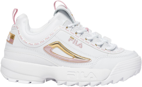 white pink and gold fila