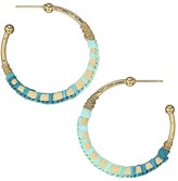 Thumbnail for your product : Gas Bijoux Bako 24K Goldplated & Raffia-Wrapped Hoop Earrings