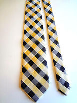 Thumbnail for your product : Lands' End New - Yellow/Gray/Charcoal - Silk Neck Tie - 60"Long - 3 1/2"Wide