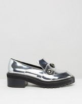 Thumbnail for your product : Kat Maconie Salma Silver Chunky Flat Shoes