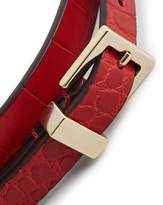 Thumbnail for your product : Reiss Blossom Leather Crocodile Patterned Belt