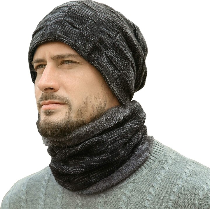 FZ FANTASTIC ZONE Men & Women Winter Warm Beanie Knit Hat Soft Slouchy Skull Cap with Fleece Lined 