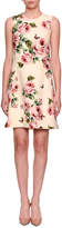 Thumbnail for your product : Dolce & Gabbana SLVLSS ALINE ROSE PRINT SHIF