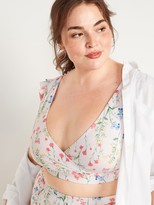 Thumbnail for your product : Old Navy V-Neck Flutter-Sleeve Plus-Size Swim Top