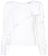 Thumbnail for your product : Milly frill-trim blouse