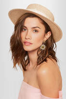 Thumbnail for your product : Eugenia Kim Brigitte Lace-trimmed Hemp Sunhat - Beige