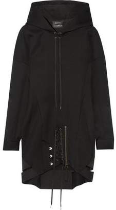 Anthony Vaccarello Hooded Lace-Up Wool Dress