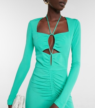Rebecca Vallance Riccardo cutout ruched jersey gown