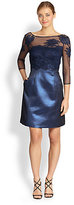 Thumbnail for your product : Kay Unger Metallic Mixed-Media Cocktail Dress