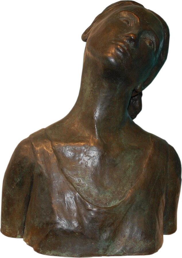 Kevin Berlin, Bust Of A Young Woman bronze, 1988
