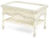 Thumbnail for your product : Plow & Hearth Prospect Hill Wicker Coffee Table with Glass Tabletop