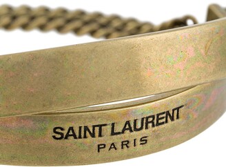 Saint Laurent Double Plaque Chain Bracelet