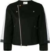 Comme Des Garçons Noir Kei Ninomiya - caped mesh biker jacket - women - coton/Polyester/Polyuréthane - S