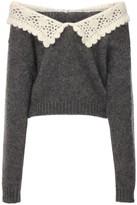 Thumbnail for your product : Miu Miu Off-the-shoulders Mohair Blend Sweater