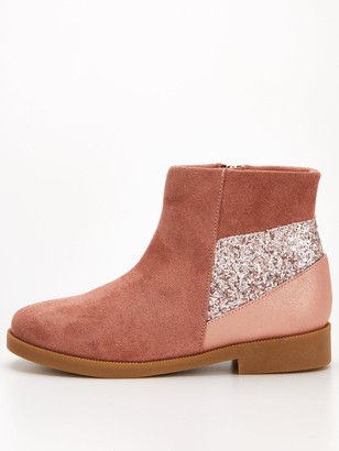 Very Girls Glitter Ankle Boots Taupe