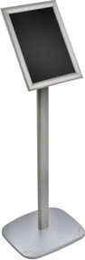 Silver Metal Snap-Frame Pedestal Floor Stand 8.5"W x 11"H