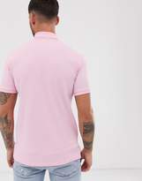Thumbnail for your product : Polo Ralph Lauren washed pique polo slim fit player logo in light pink