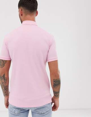 Polo Ralph Lauren washed pique polo slim fit player logo in light pink