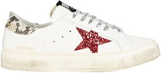 Golden Goose May Glitter Star Low-Top Sneakers