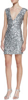 Thumbnail for your product : Alice + Olivia Deep V-Neck Sequin Dress
