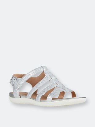 Geox Womens/Ladies D Sand Vega A Buckle Leather Sandal (Silver) - ShopStyle