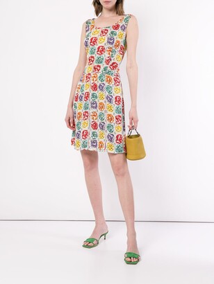 Chanel Pre Owned Camellia print A-line dress