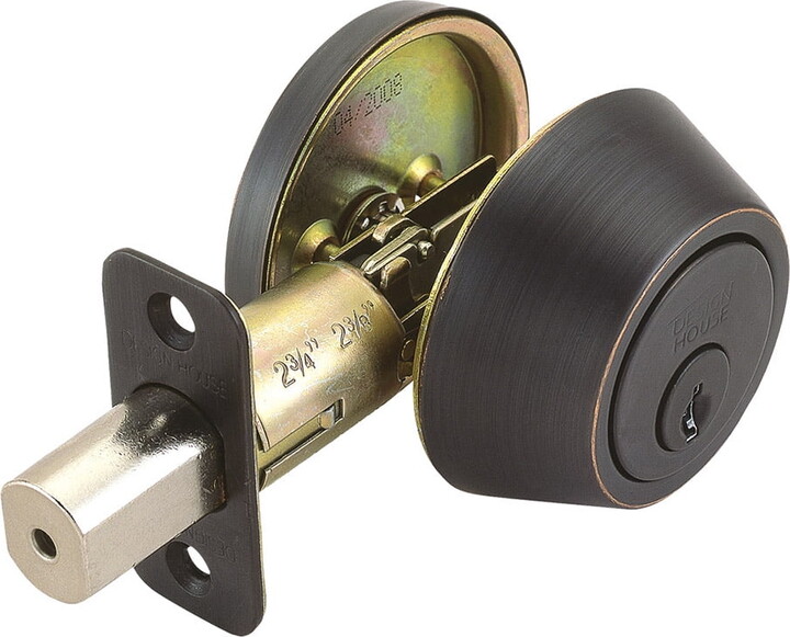 Design House Pro Deadbolt 2-Way Single Cylinder Deadbolt with Latch, Oil Rubbed Bronze