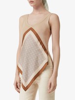 Thumbnail for your product : Burberry Monogram Print Scarf Detail Wool Vest
