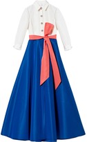 Thumbnail for your product : Carolina Herrera Panelled Bow-Detail Shirt Gown