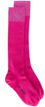 Off-White Pink Nothing New glitter socks