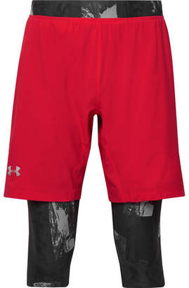 Under Armour Launch Layered HeatGear Compression Shorts - Red