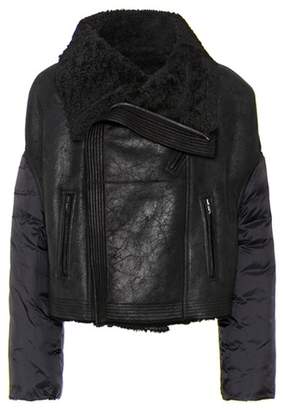 Rick Owens Shearling-lined leather jacket