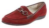 Thumbnail for your product : Ferragamo Suede Round-Toe Loafers