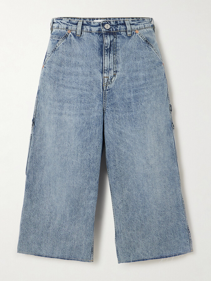 Our Legacy Trade Frayed Denim Shorts - Blue