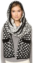Thumbnail for your product : Alice + Olivia Ombre Stitch Hooded Scarf with Pockets