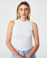 Thumbnail for your product : Cotton On Women's Grey Sleeveless Tops - Sustain Me Variegated Rib Scoop Tank - Size XL at The Iconic