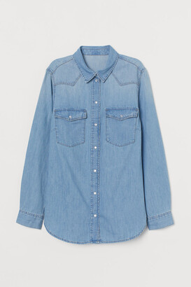 womens denim shirt with snaps