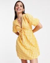 Thumbnail for your product : Influence mini tea dress in yellow gingham