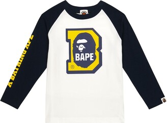 Bape Kids Ape Head cotton-blend jersey top