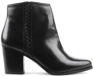Daniel Victorina Black Leather Pointed Toe Ankle Boot