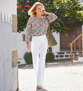 Thumbnail for your product : Anne Weyburn Stretch Cotton Satin Trousers, Length 30.5"