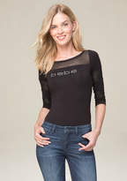 Thumbnail for your product : Bebe Logo Olivia Mesh Top