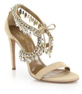Thumbnail for your product : Aquazzura Milla Crystal Fringe Suede Sandals