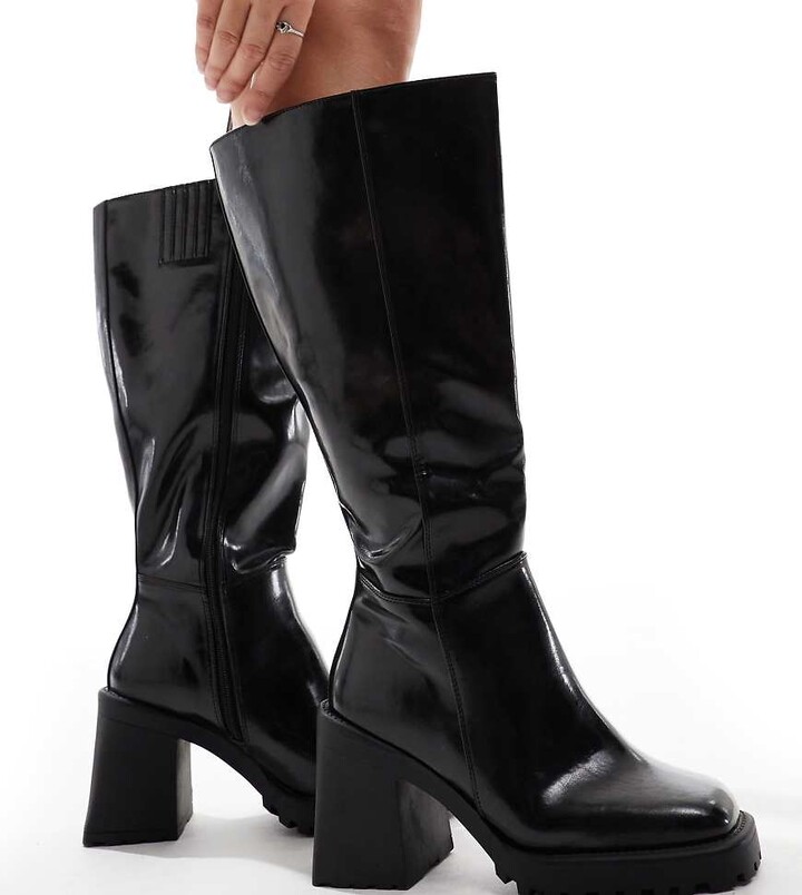 Platform Boots Nasty Gal Croc Boots Nasty Gal Black Leather Square